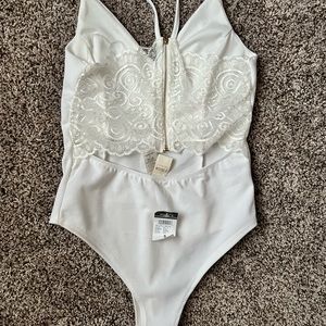 Lace back bodysuit